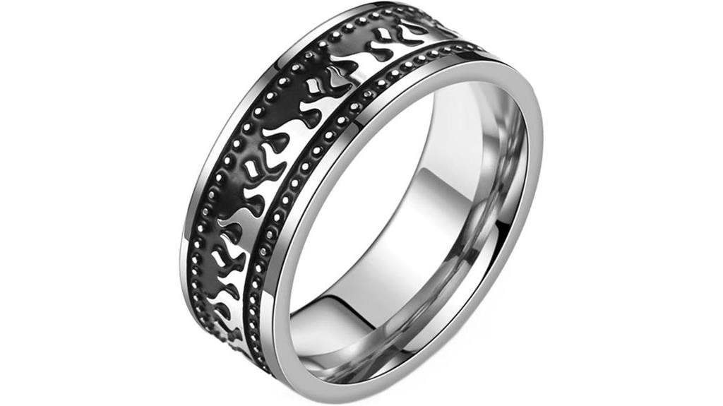 vintage fire flame ring