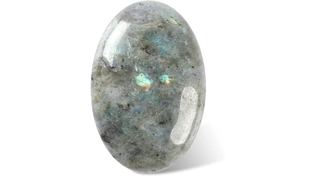 white moonstone palm stones