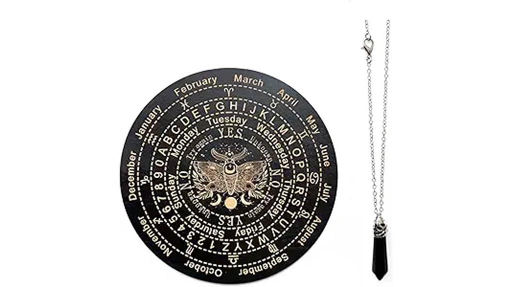 wooden pendulum divination board