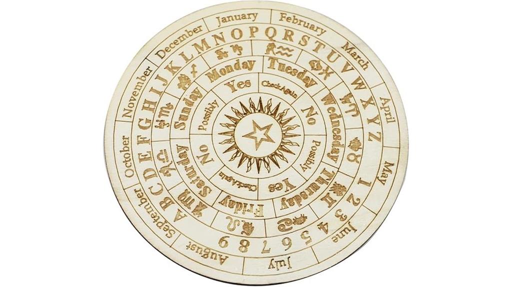 wooden star divination board