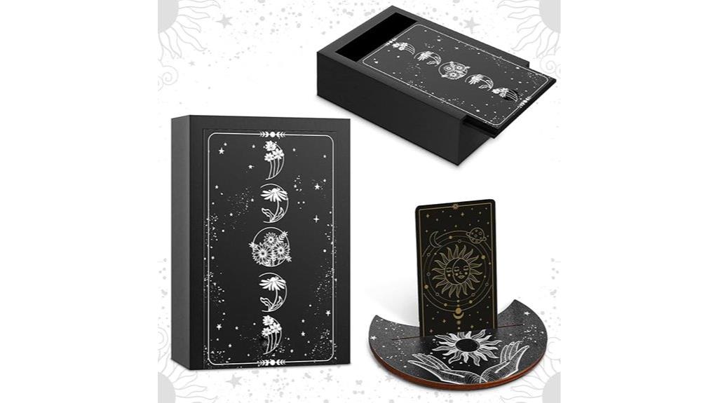 wooden tarot card holder