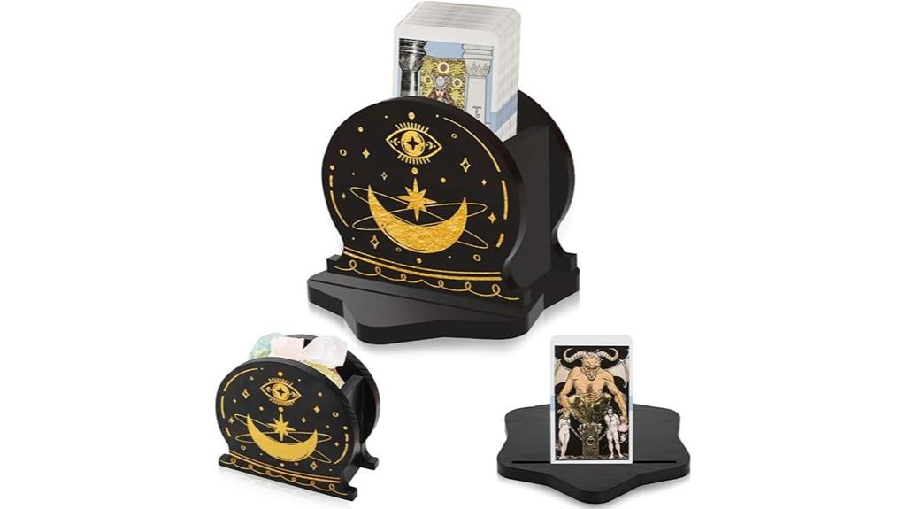 wooden tarot card organizer