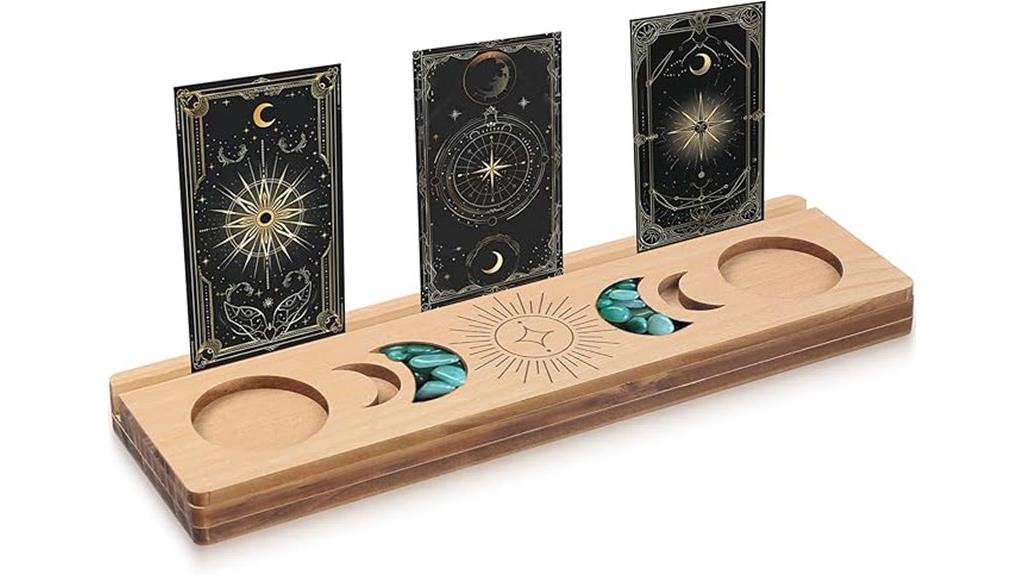 wooden tarot card storage