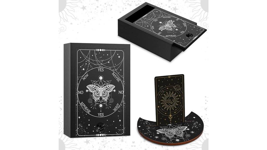 wooden tarot card storage