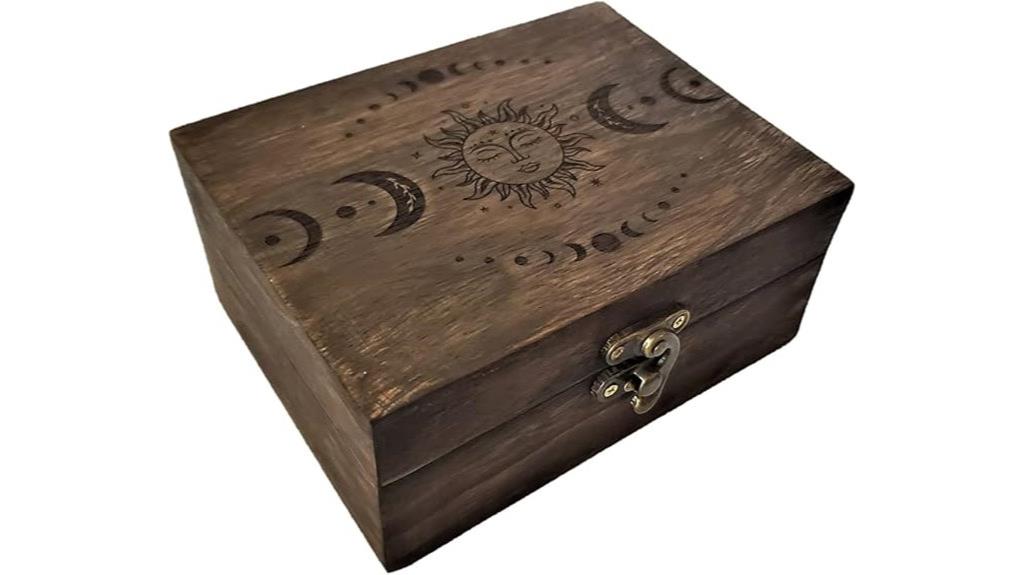 wooden tarot crystal holder