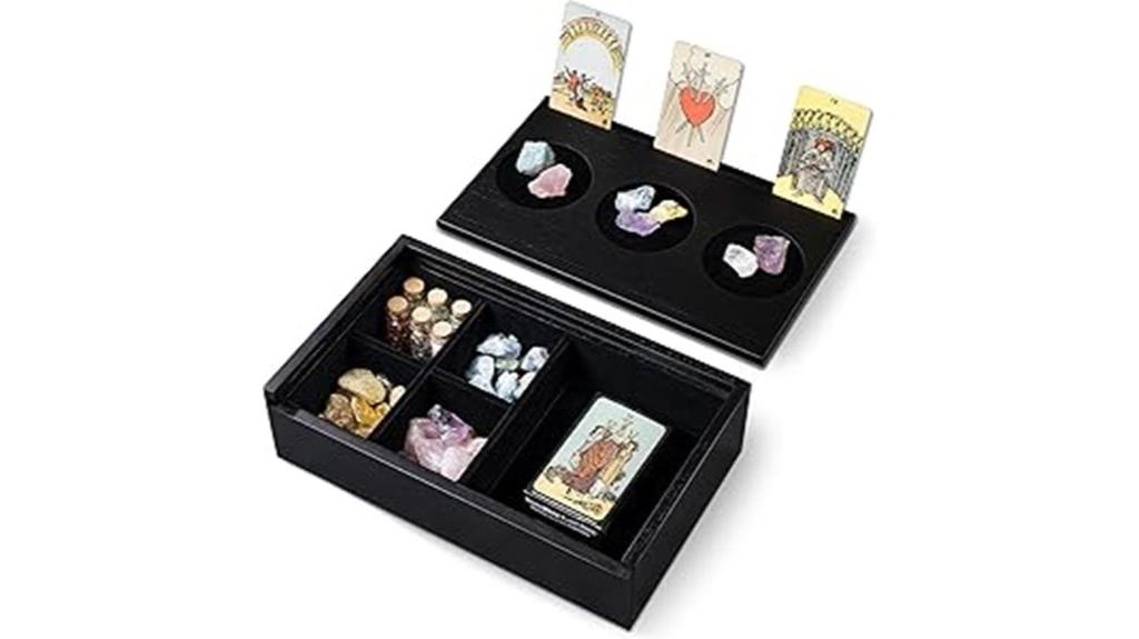 wooden tarot display case