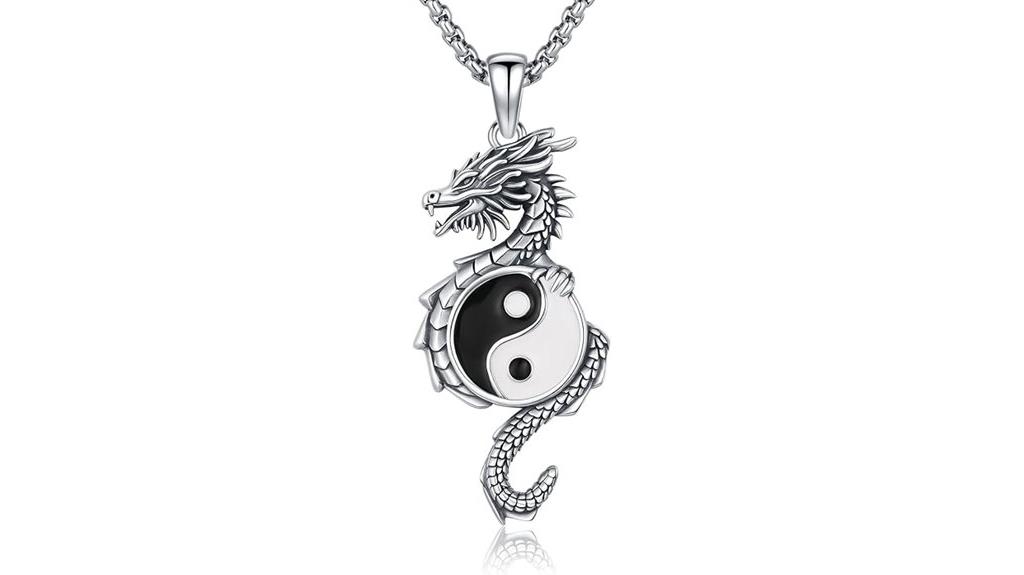yin yang dragon pendant