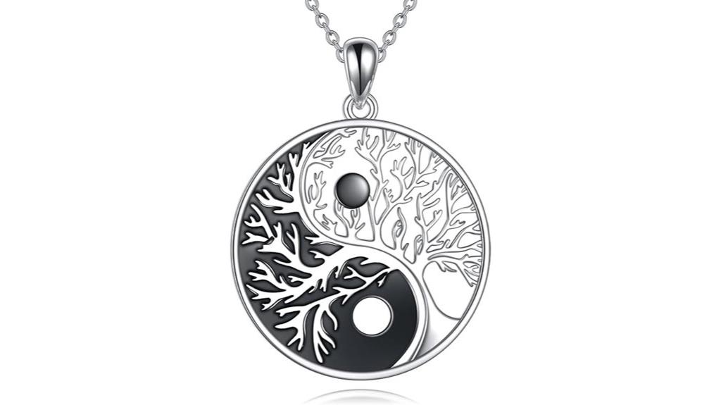yin yang tree pendant