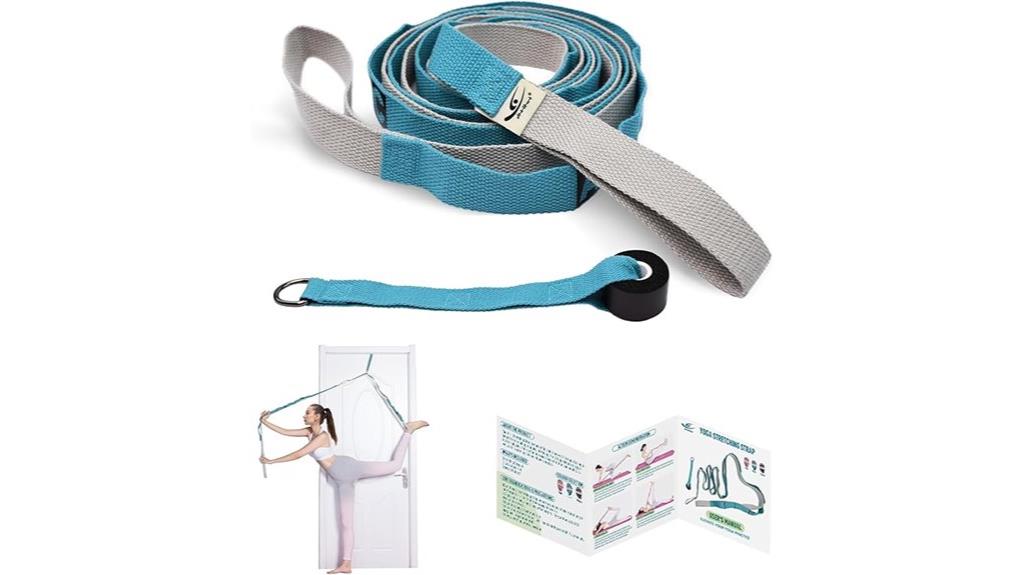 yoga stretching strap with door anchor
