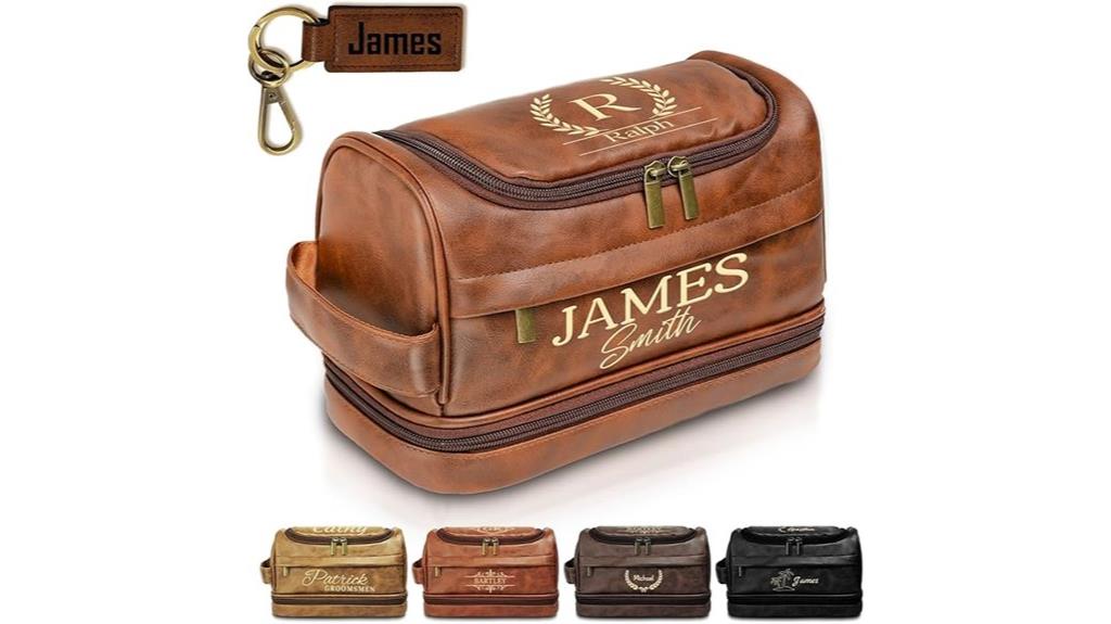 custom men s leather travel bag