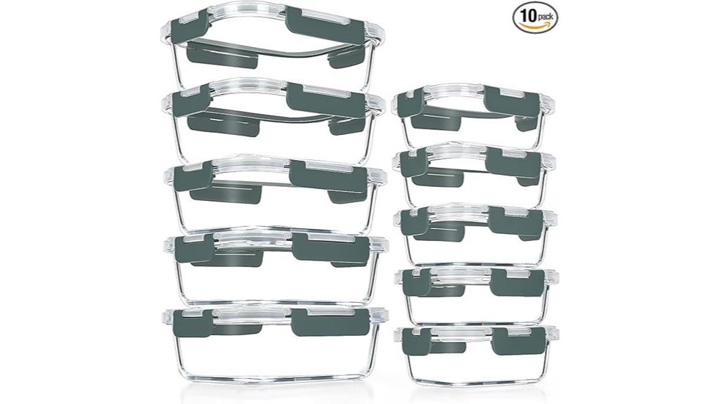 glass containers 10 pack