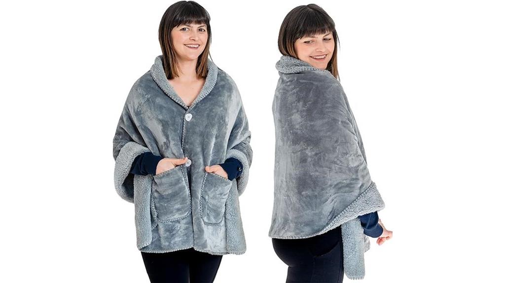 luxury double layer poncho