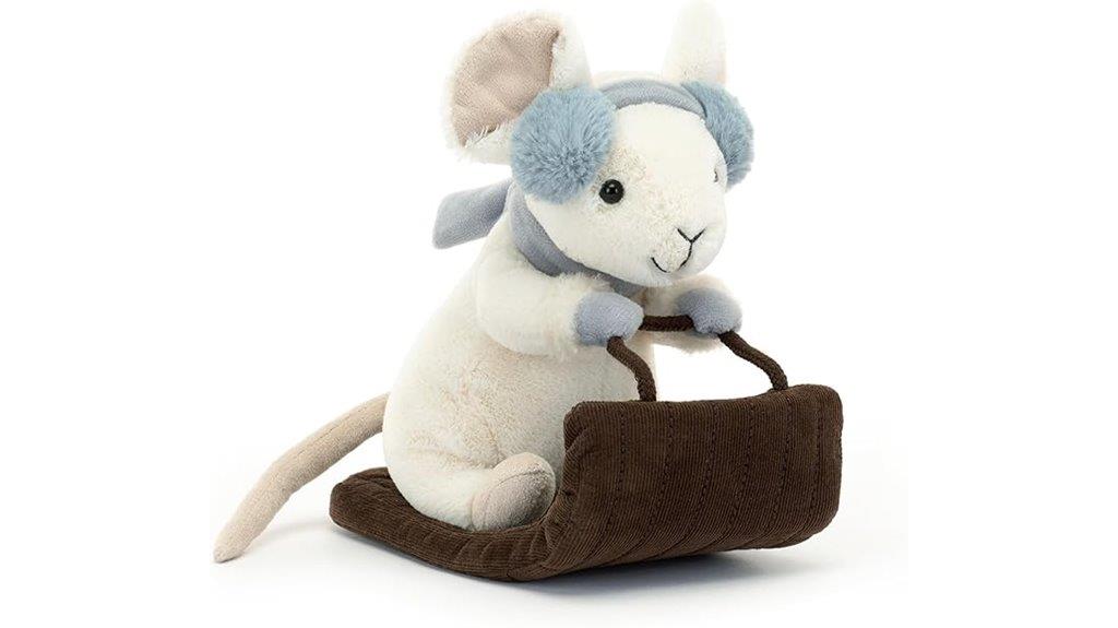 merry mouse sleigh plush