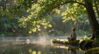 embracing calm and serenity