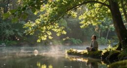 embracing calm and serenity