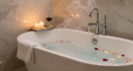 luxurious bath for self care