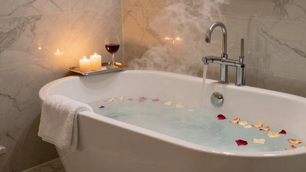 luxurious bath for self care