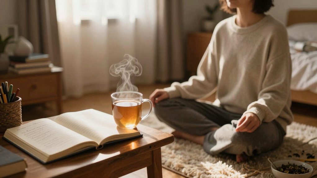 mindfulness calms racing thoughts