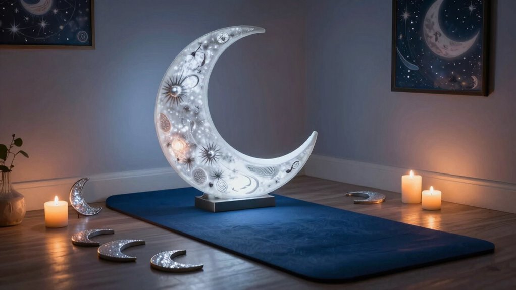 moon themed meditation spaces