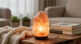 salt lamps create cozy ambiance