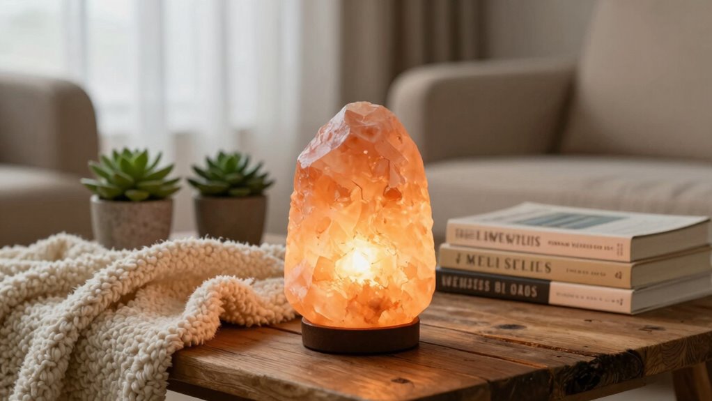 salt lamps create cozy ambiance