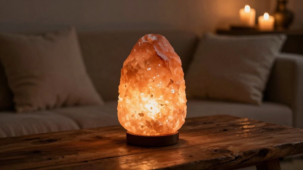 salt lamps promote healing ambiance