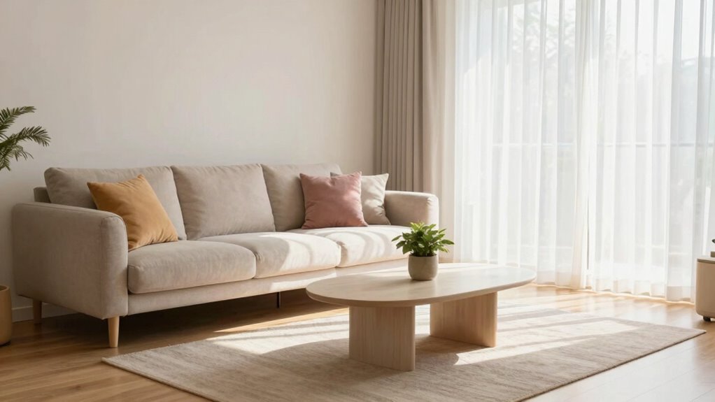 soft lighting and greenery