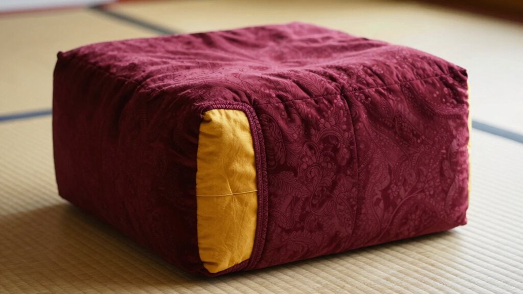 supportive cushion enhances meditation