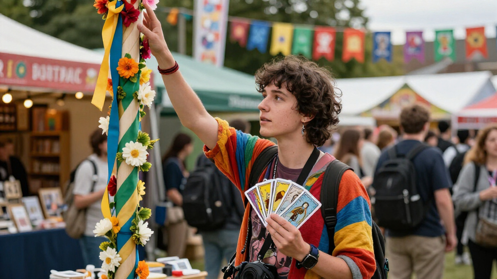 Tarot Readings, Maypole At Used Bookstore Festival